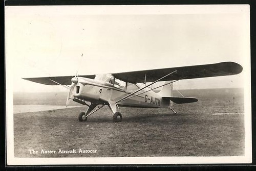 Postcard auster aircraft - auster,