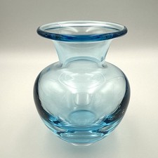Aqua Blue Art Glass Vase Bulb