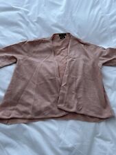 marks and spencer cashmere cardigan open front size medium pink