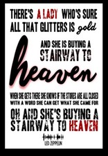 -A3 Size - LED ZEPPELIN LYRICS