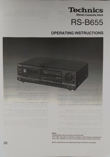 Technics b655 cassette - rs-b655,