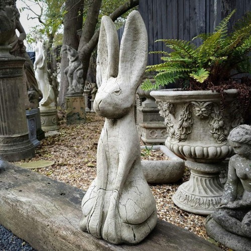 Large stone rustic hare - large,