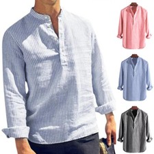 Mens Retro Collarless Grandad