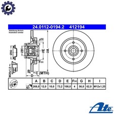 2x BRAKE DISC 24.0112-0194.2
