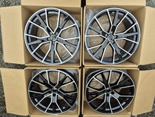 20" ALLOY WHEELS Rims Set 5X112 Black/dcut RS Fit Audi A4 A5 A6 A7 RS6 RS7 STYLE