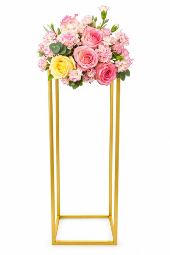 Pack gold metal flower - gold,
