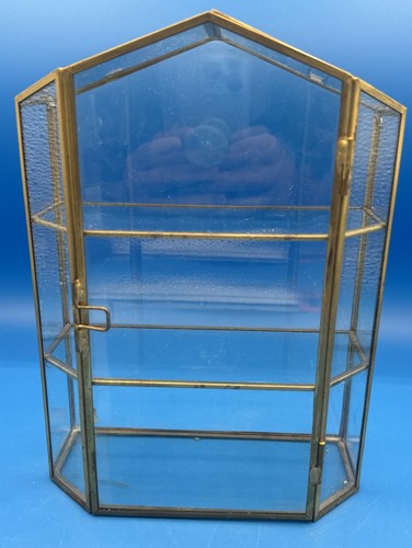 Vtg brass glass free - brass,