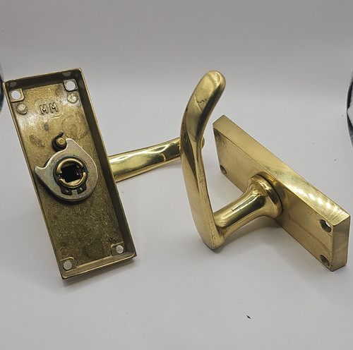 Solid brass gold lever door - lever,