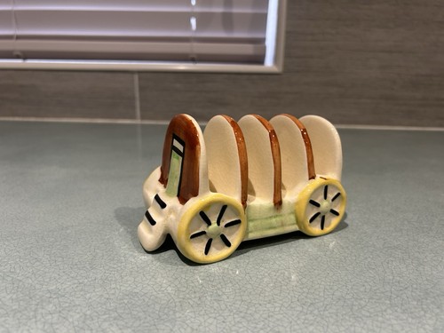 Vintage ceramic wagon toast - wagon,