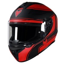 Frank Thomas FT815 Motorcycle Helmet Matt Black Red