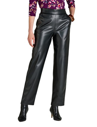 Ladies faux leather pull - faux,