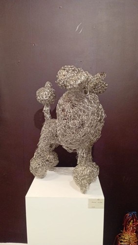 Poodle wire sculpture in - poodle,
