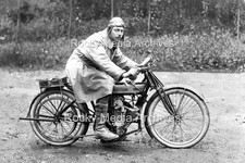 Xxl-97 WWI, Dispatch Rider & Douglas Motorcycle. Photo