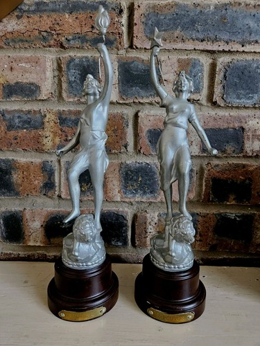 Pair french spelter - french,