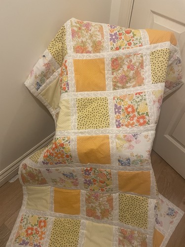 Handmade patchwork quilt - quilt, lap