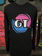 NEW GT PERFORMER BMX BIKE SHIRT Black Vertigo Dyno Coin Roll Sleeve Licensed