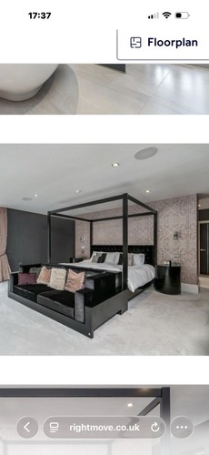 Designer four poster bed and