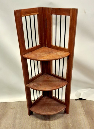 Vintage wooden corner - wooden, shelving