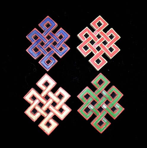 Tibetan endless knot wooden - knot,