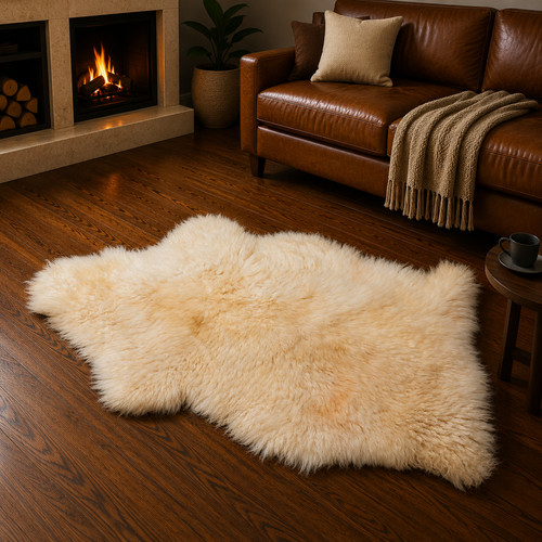Genuine ivory sheepskin - genuine,
