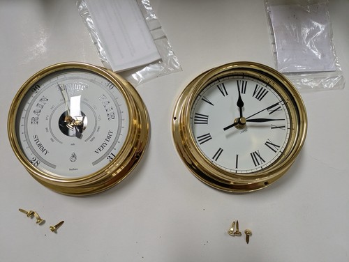 Tabic brass clock - 2,