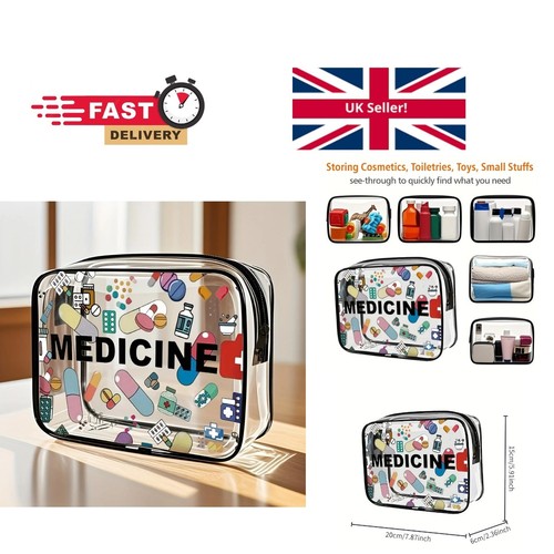 Toiletry bag clear medicine - toiletry,