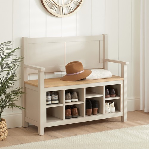 Hallway bench with shoe - hallway,