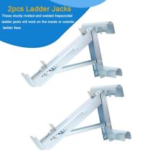 A Pair of Stable Ladder Jacks Two-Rung Short Body Ladder Jack Working at Height