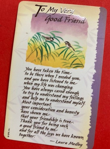 Vintage card to my - my, very