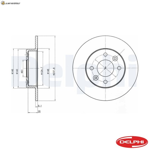 Brake discs bg2258 for - 2x,