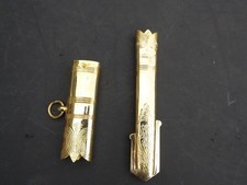 UNUSED ROYAL NAVAL SWORD SCABBARD TOP AND BOTTOM FITTINGS