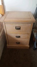 Next White Washed Solid Pine Bedside Table With Draw & Door With Shelf