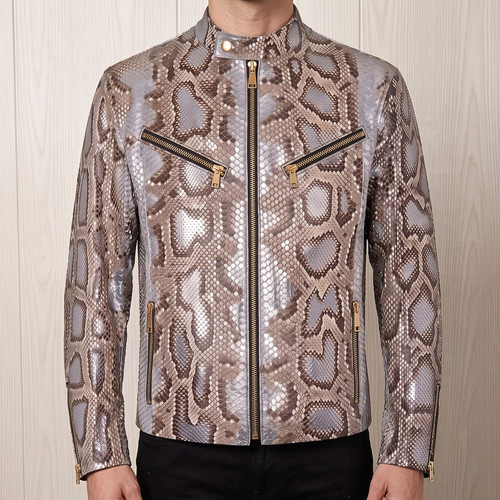 Genuine leather python - genuine, print