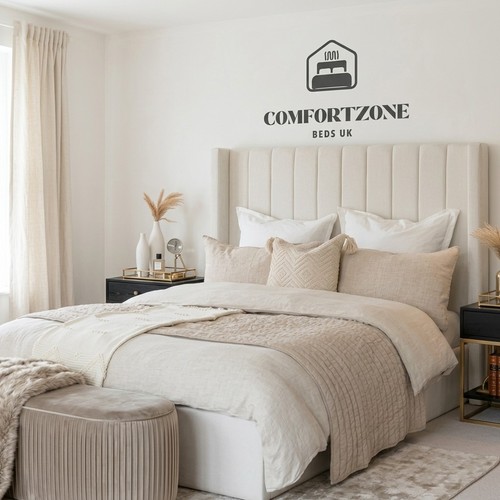 Luxury panel winged bed frame - winged,