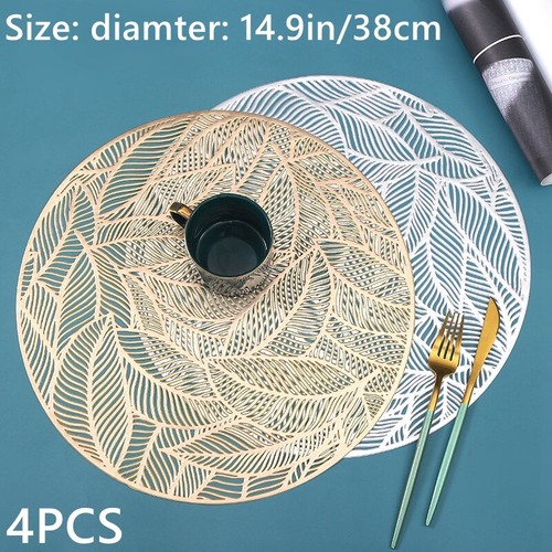 Leaf pvc round placemat - uk,