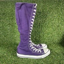 Converse Knee High XXHi Trainers Women's UK Size 7.5 Purple White Zip Emo 2011