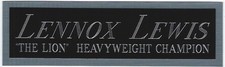 LENNOX LEWIS NAMEPLATE FOR