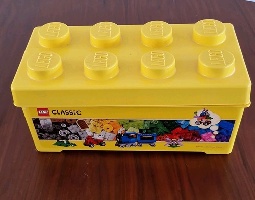 Lego yellow storage toy box - yellow,