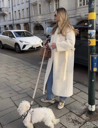 Zara faux fur - faux, coat