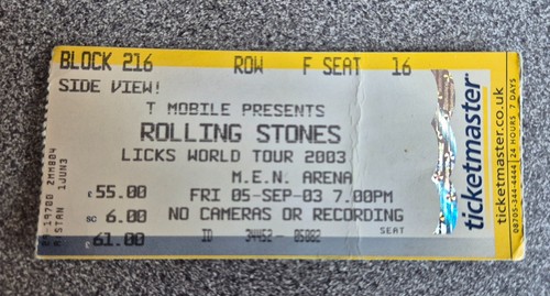 Used concert ticket rolling - *,