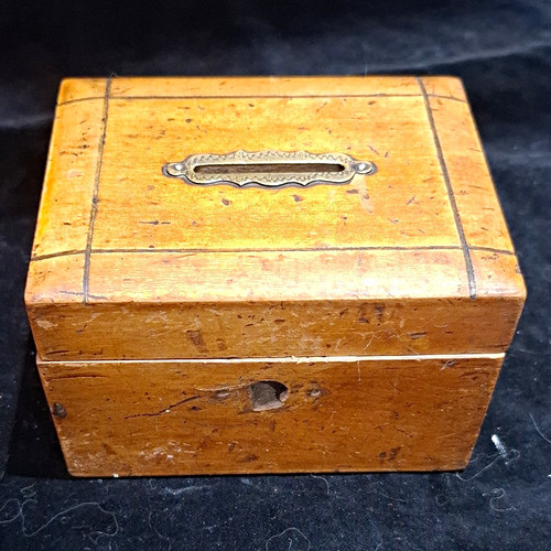 Vintage old wooden moneybox - wooden,