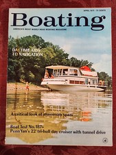 Rare BOATING magazine April 1971 Houseboat Norfolk Broads Tunnel Drive Barracuda