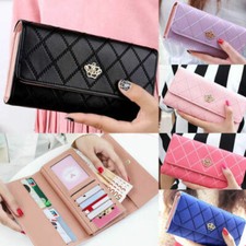 Women Ladies Leather Wallet Long Zip Purse Card Phone Holder Case Clutch Handbag