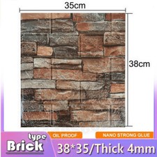 3D Foam Tile Brick Wall Sticker·Waterproof Self-Adhesive Ceiling Panel Wallpaper
