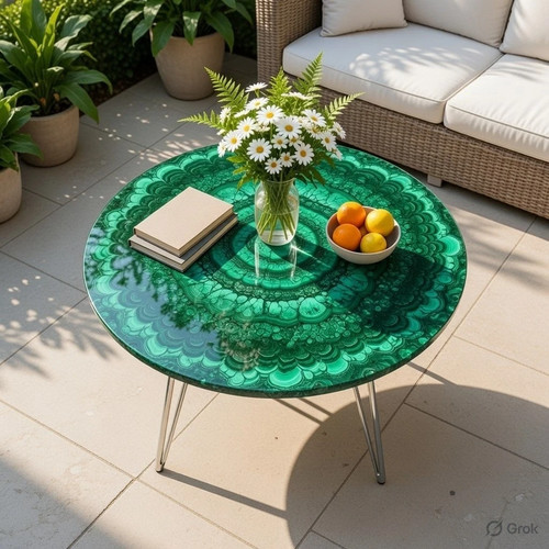 Malachite coffee table - coffee, –