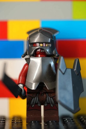 Lego uruk hai with shield - with, and
