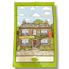VTG Tea towel emmerdale the woolpack  tv show emmerdale farm 80s  (10