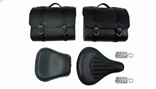 Black saddle bag front - black,