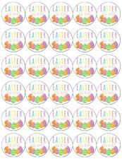 30 x Easter Egg Hunt Edible Wafer Paper Cupcake Toppers Fairy Cake Toppers
