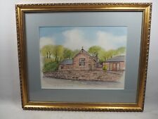 C Of E Primary School Tarporley Watercolour By Gordon Wilkinson Mounted & Framed